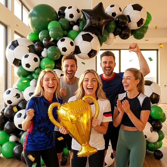 Soccer Balloons Garland Arch Kit 150Pcs - Image 7