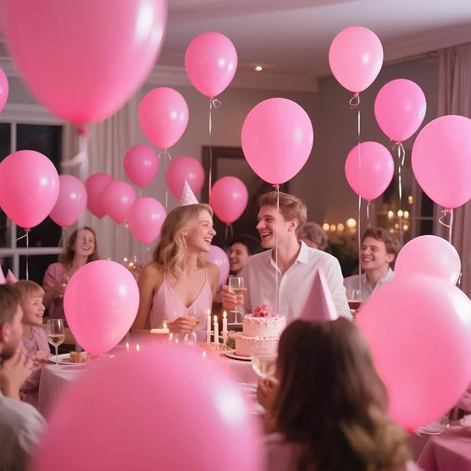 Pink Balloon 110pcs, 12 Inch Thickened Latex Party Balloons Helium Bright Color - Image 9