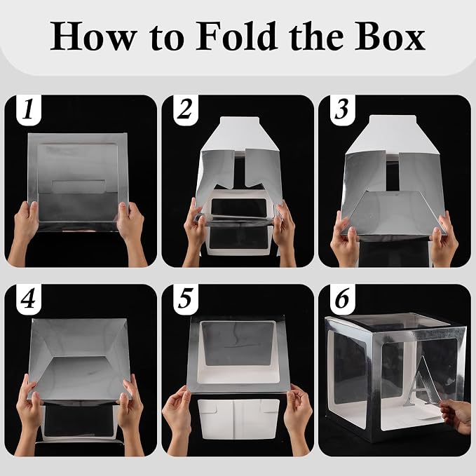 Voircoloria Baby Boxes with Letters, 4 Transparent Balloon Boxes | - Image 7