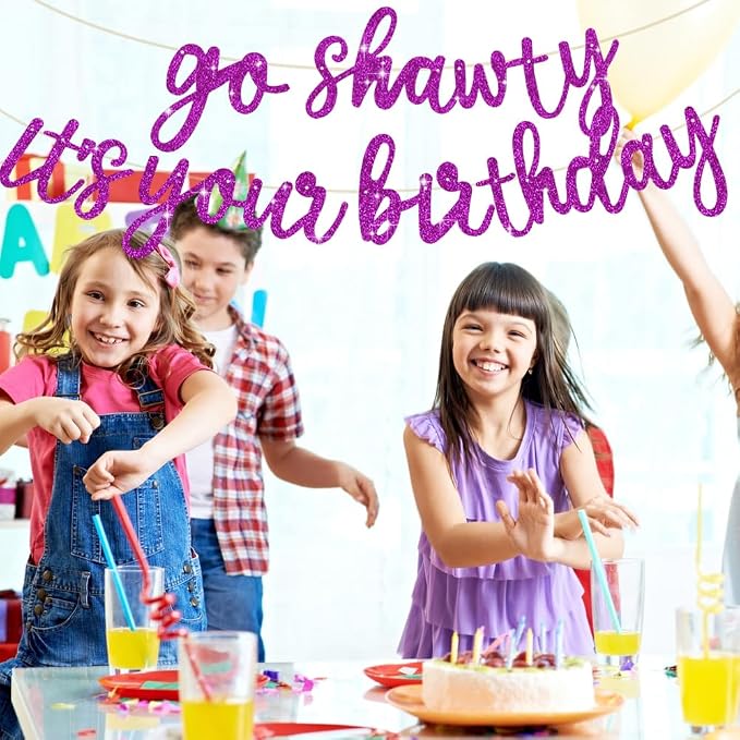 BEISHIDA Purple Go Shawty It's Your Birthday Banner - Image 6