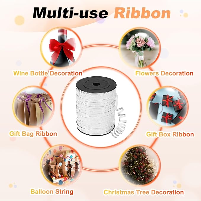 PATIKIL Glitter Curling Ribbon 500yds x 1/5" Plastic Balloon String Ribbon | - Image 6