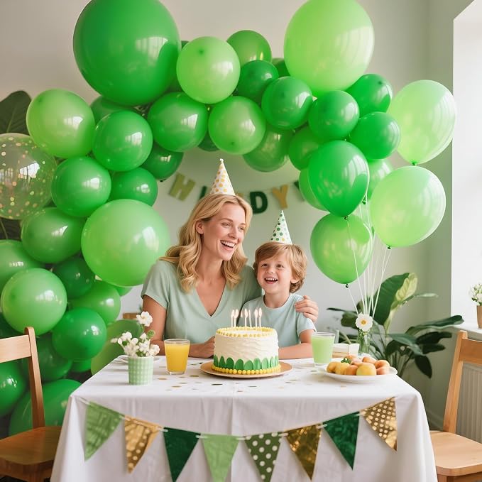 32 Pack 18 Inch Green Latex Balloons - Image 8