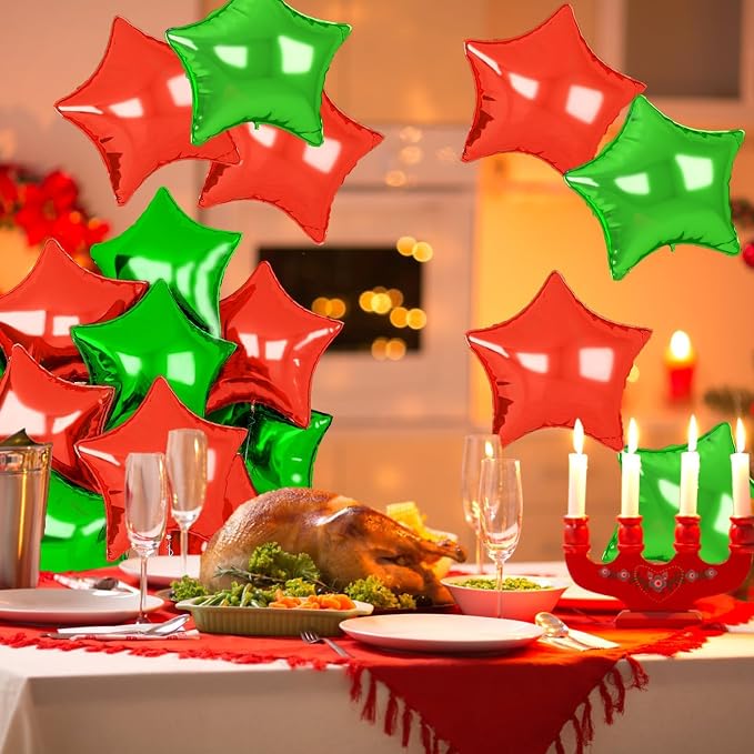 Star Foil Balloons, 18 Inches Christmas Star Balloons - Image 7