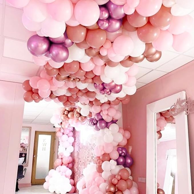 PartyWoo Light Pink Balloon Arch Kit 142pcs Baby Pink Balloons | Pastel Pale - Image 6