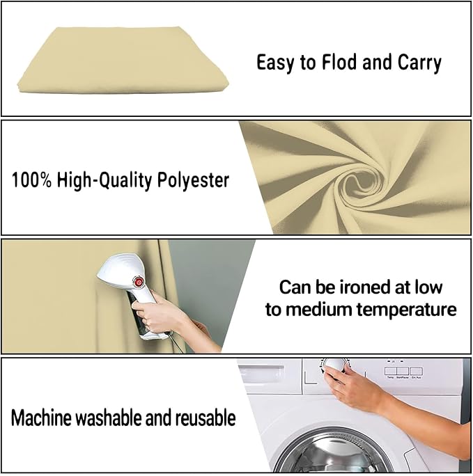 Tan Photography Backdrop for Photoshoot, Fabric 6x9ft | Polyester Studio Photo - Image 7