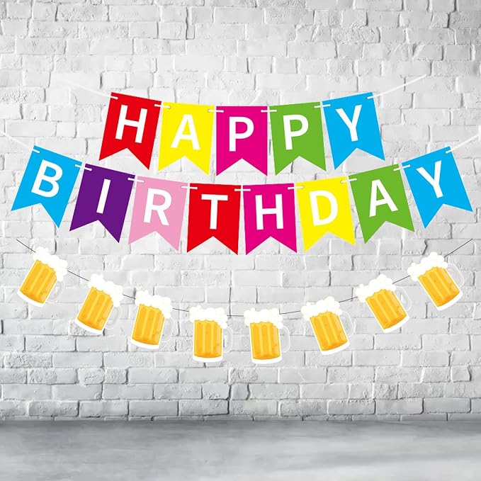 Beer Birthday Banner for Beer Party and Birthday Wedding Party Supplies - Image 3