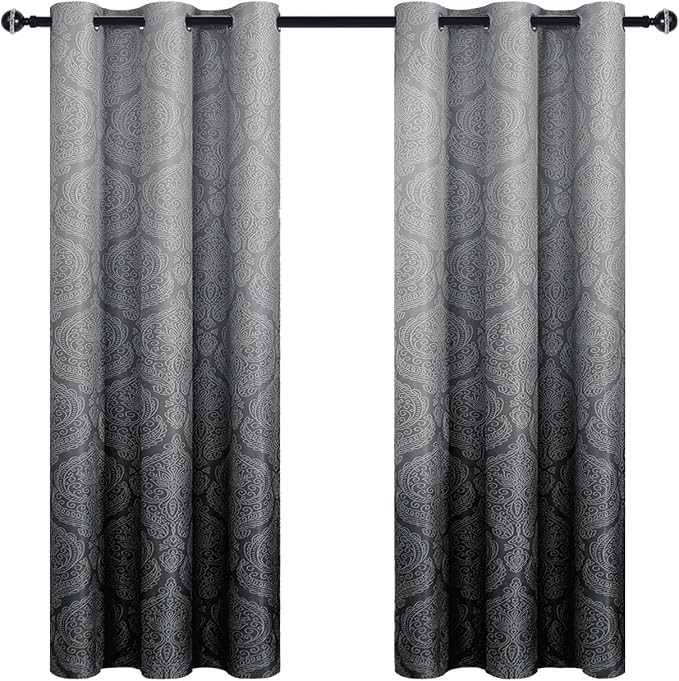 DWCN Black Ombre Curtains for Bedroom - Image 8
