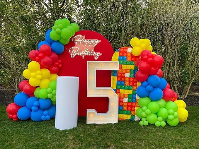Red Blue Yellow Balloons Arch Kit - Image 9