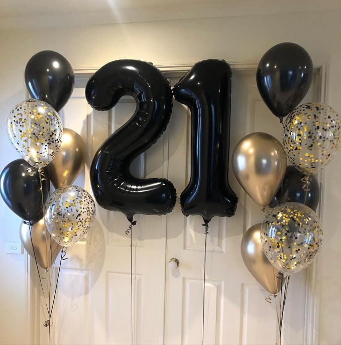 40 Inch Black 13 Number Balloons Giant Jumbo Huge 13 or 31 Foil Mylar Helium - Image 7