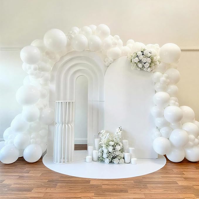 154 PCS of White Balloons in Different Sizes - Image 7
