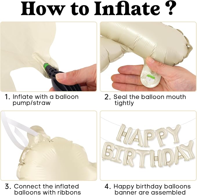 Happy Birthday Balloons Banner, Foil Balloon Personalized Name Letters Balloons - Image 7