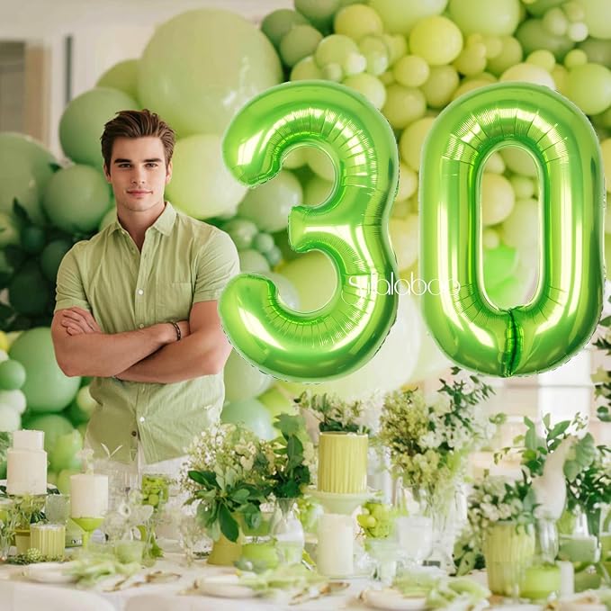 40 Inch Green Number 30 Balloon Lime Big Large Helium Number 0-9 | Giant - Image 5