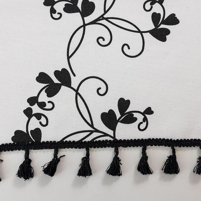 F-CHU Bohemian Floral Curtains 63 Long Patterned Curtain - Image 7