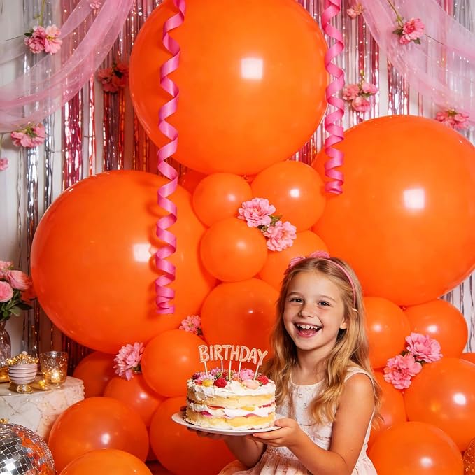 32Pcs Orange Big Balloons 18 Inch, Round Large Latex Party Balloons - Image 7
