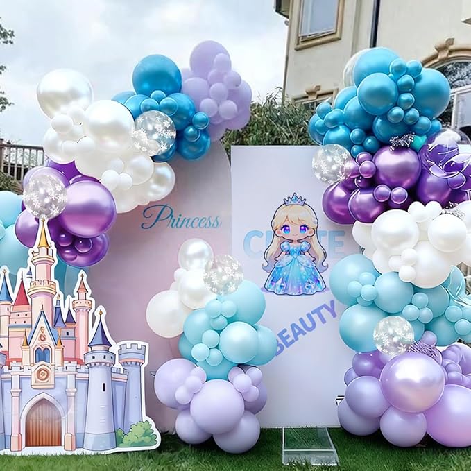 167Pcs Purple Blue Balloons Garland Arch Kit - Image 7