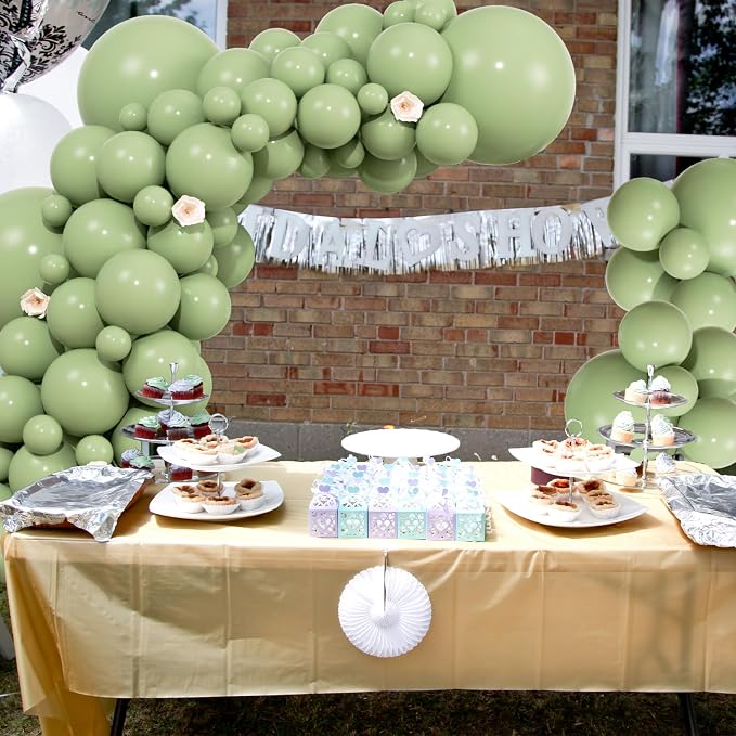 104pcs Sage Green Balloon Garland Arch Kit Different Sizes 18/12/10/5 Inch | - Image 7