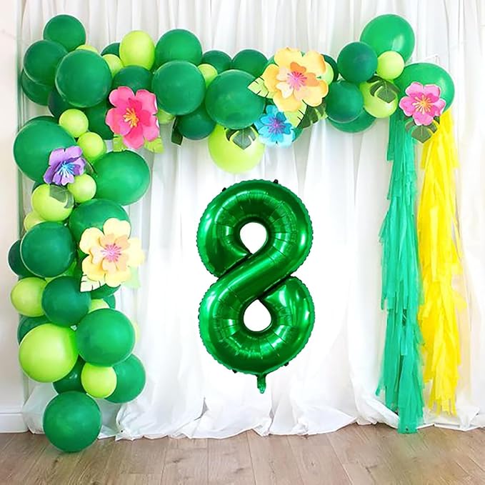 Green Number Balloons, 40 Inch Dark Green Balloon 9.9 Helium Balloon 9th - Image 7