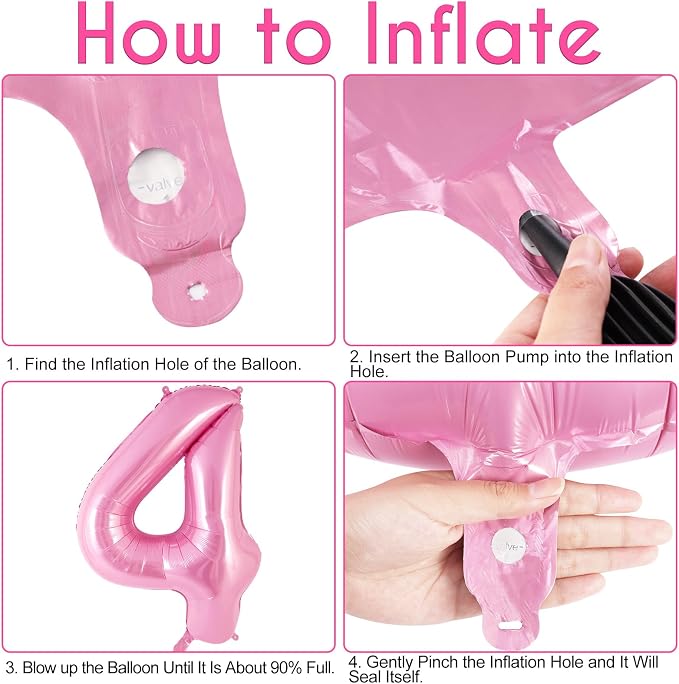 Pink Number 14 Balloon, 40 Inch Big Large Foil Helium Number Balloons, Giant - Image 7