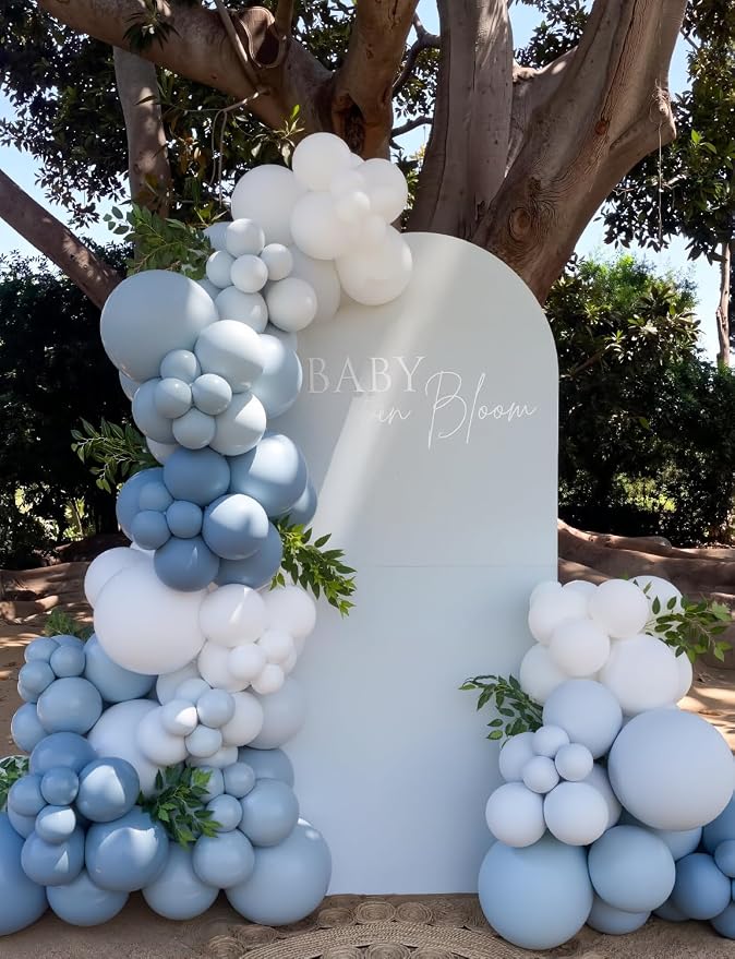 Dusty Blue Balloon Arch Kit, Baby Shower Decorations - Image 7