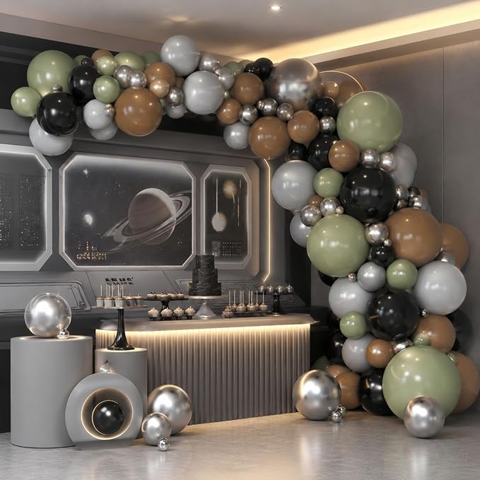 Green Black Grey Balloons - Image 7