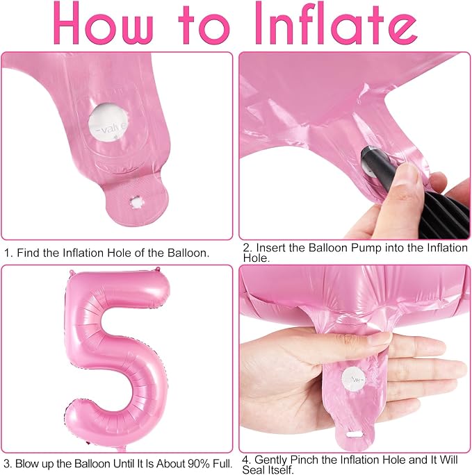 Pink Number 15 Balloon, 40 Inch Big Large Foil Helium Number Balloons, Giant - Image 7