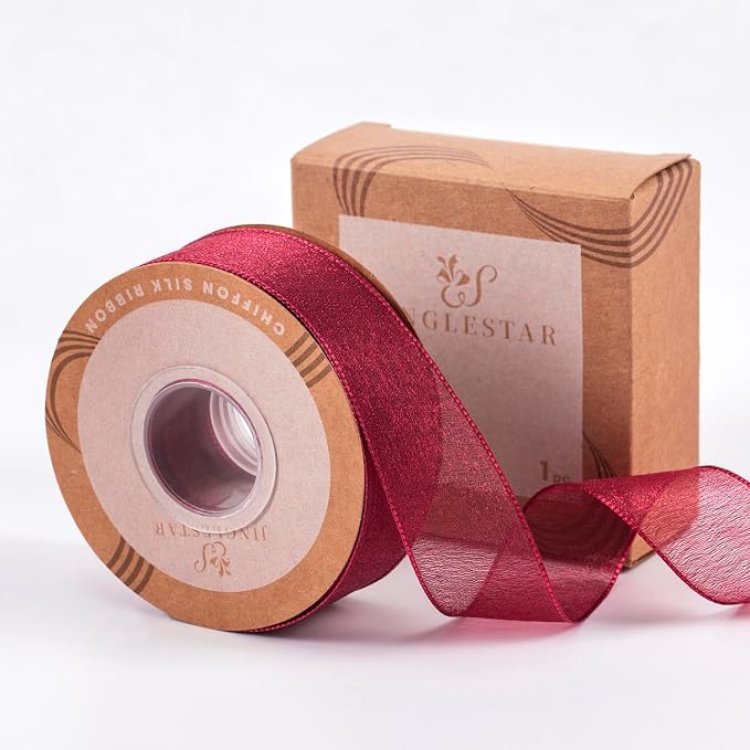 1 Inch Wide Sheer Chiffon Ribbon - Image 7