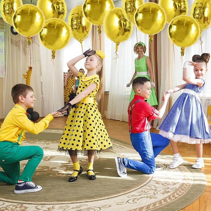 TONIFUL 30Pcs 18 Inch Large Gold Round Shape Foil Balloons Big Gold Circle - Image 6