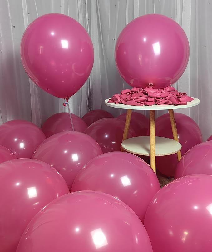 90 Pack Hot Pink Balloons 18 inch Hot Pink Latex Party big Balloon Bulk - Image 6