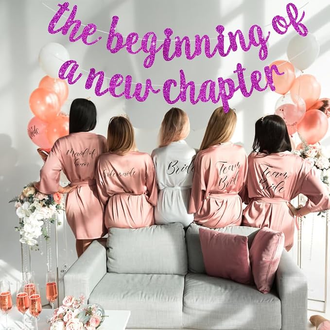 BEISHIDA Purple Pre-Strung Glitter The Beginning of A New Chapter Banner | - Image 6