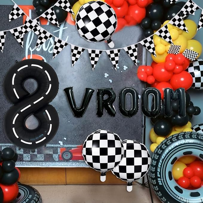 134pcs Race Car Balloon Party Supplies - Image 8