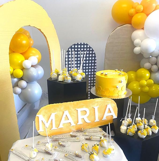 Yellow Gold Confetti Party Balloons - Image 7