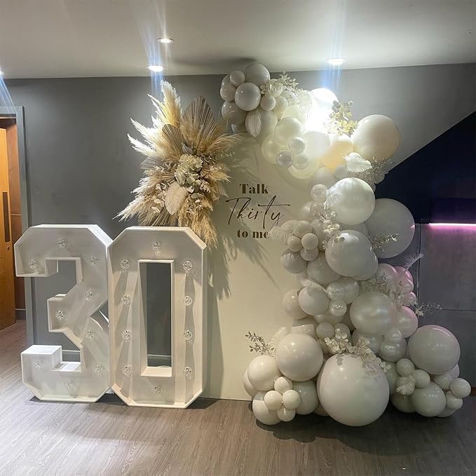 White Balloons, 12 Inch Pearl Pure White Ivory Latex Balloon - Image 7