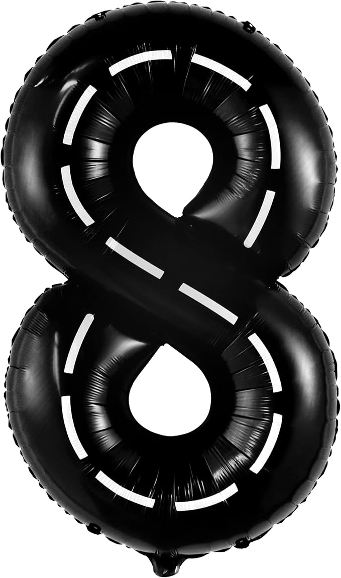 KatchOn Number 8 Check Balloon 40 Inch, 8 Construction Balloon Decor | 8th Road - Image 8
