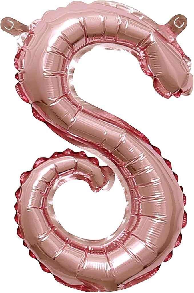 Rose Gold Script Shaped Foil Balloon by AmscanPartySupplies