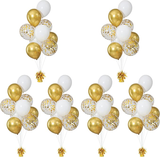 Gold Balloon Weights Pack of 6 - Image 7