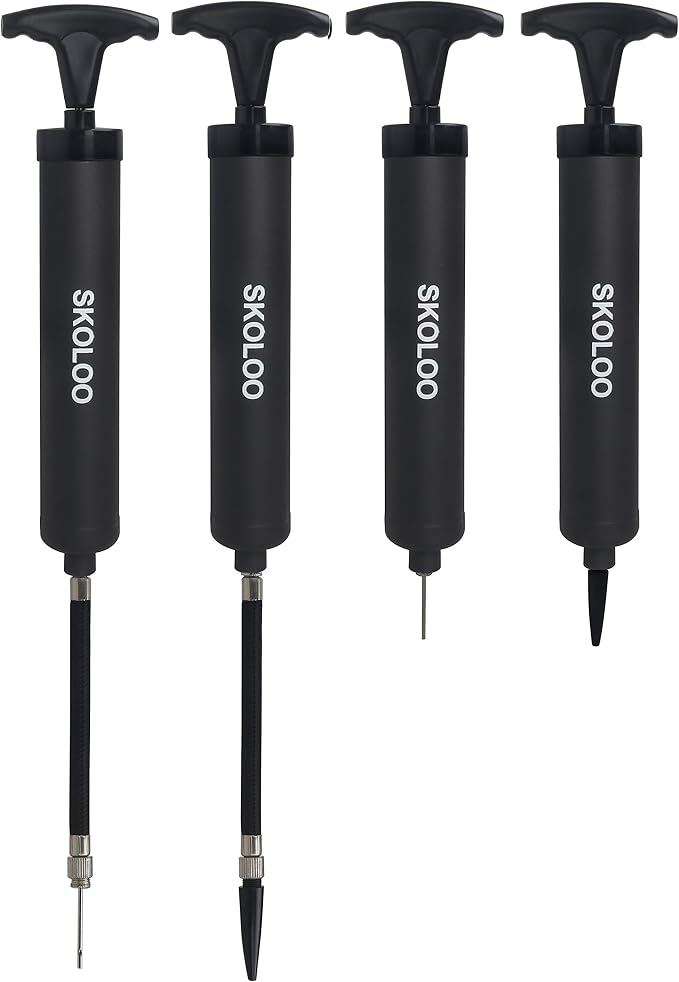 SKOLOO 10" Portable Hand Air Ball Pump Inflator Kit - Image 9