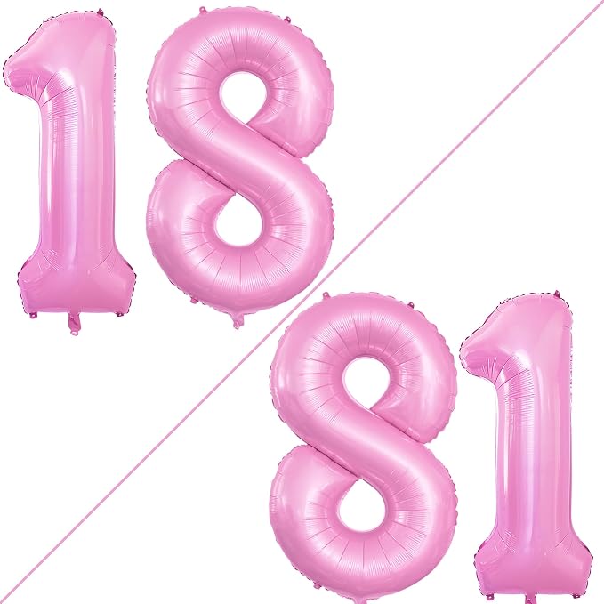 Number 18 Balloons for 18th Birthday Sweet 18 Party Decorations, 42 Inch Jumbo - Image 2