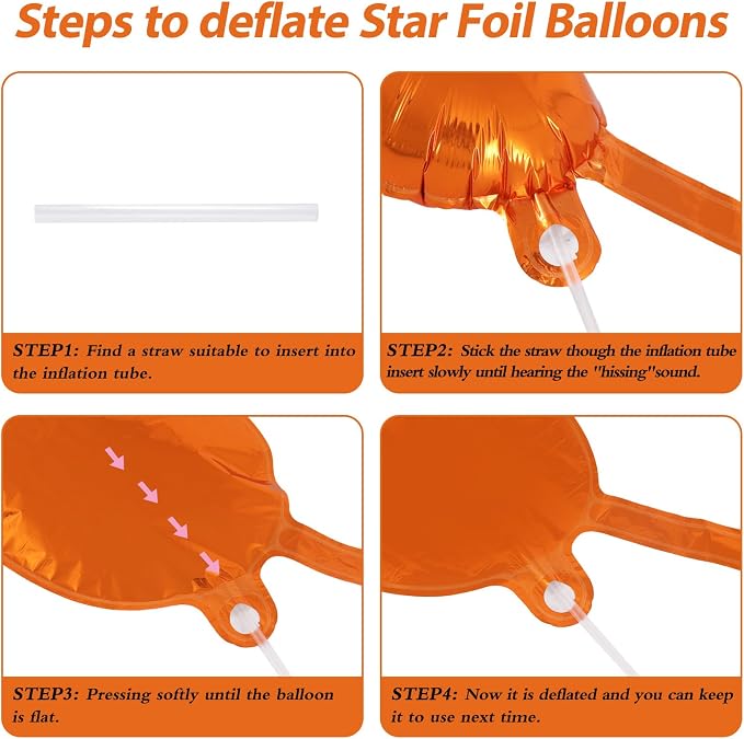 60 Pcs Star Balloons Explosion 12 Point Foil Cone Balloons Magic Balloon Large - Image 6