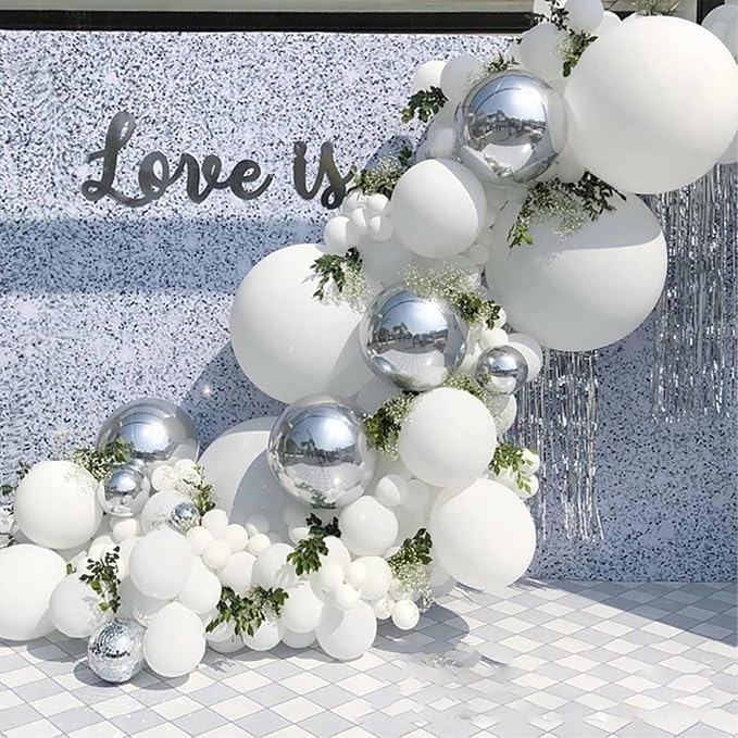 5 inch White Latex Balloons - Image 7