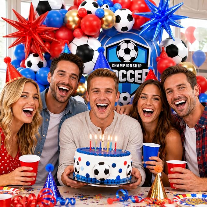 Soccer Party Decorations 160Pcs, World Soccer Balloon Garland Arch Kit - Image 9