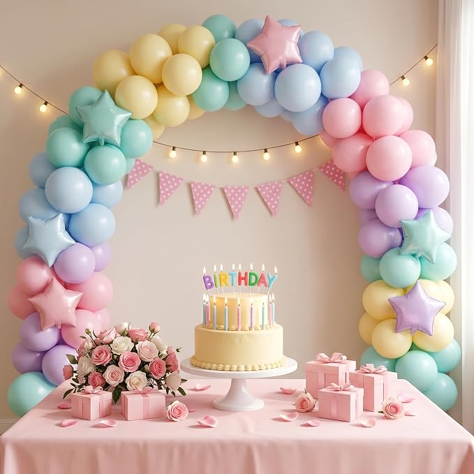 TONIFUL 15 Pack Pastel Colorful Star Foil Balloons | 18 Inch Mylar Star Shaped - Image 6