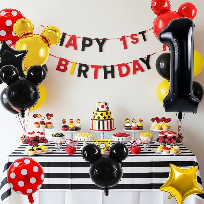 Vuzvuv Red Black Gold Foil Balloon Set - Image 6