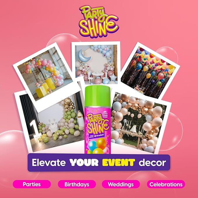 Party Shine Bubble Gum Balloon Shine Spray, Silicone Spray - Image 7