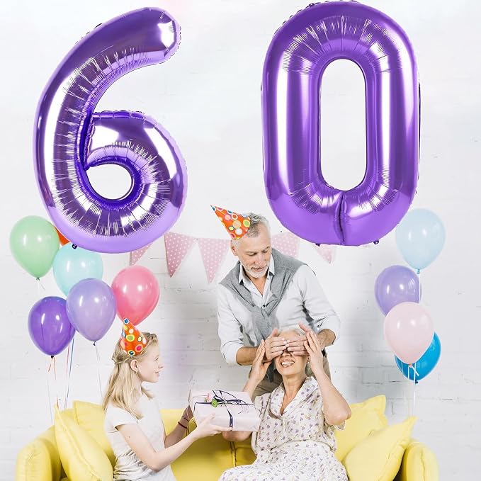Purple Number Balloons, 40 Inch Purple Balloon 6.6 Helium Balloon 6th Birthday - Image 7