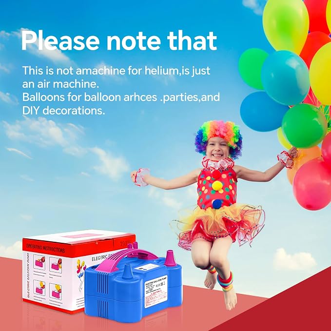 Electric Balloon Pump, 110V 600W Portable Dual Nozzles Balloon Pump, Air Pump - Image 9