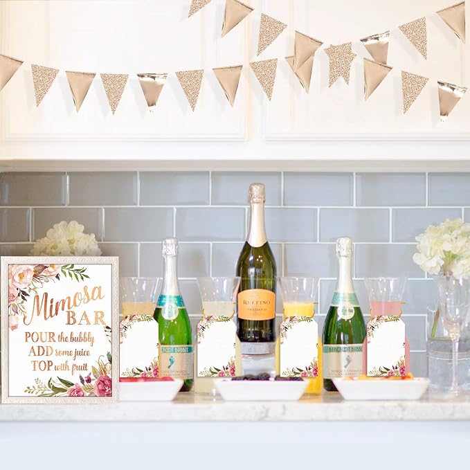 30Ft Champagne Gold Party Decorations Triangle Pennant Banner Gold Hanging - Image 5