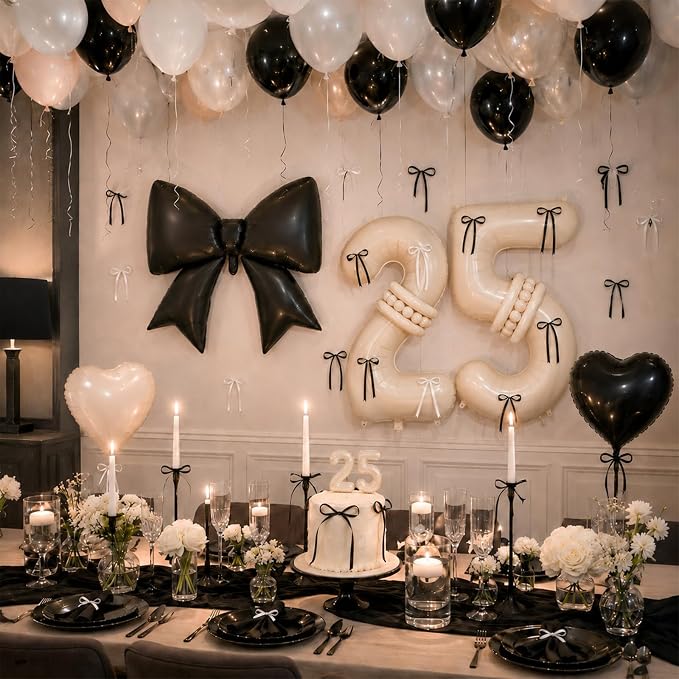40 Inch Cream Balloon Number 25 - Image 8