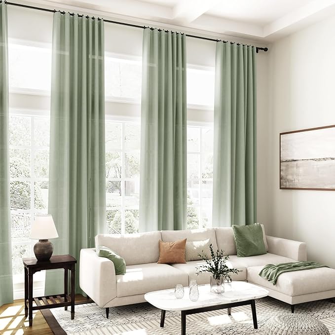 Desert Sage Linen 144 Inch Curtains - Image 8
