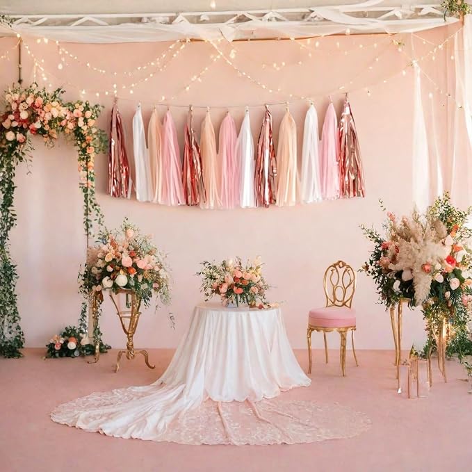 We Moment Tissue Paper Tassels Party Tassel Garland Banner - Image 6