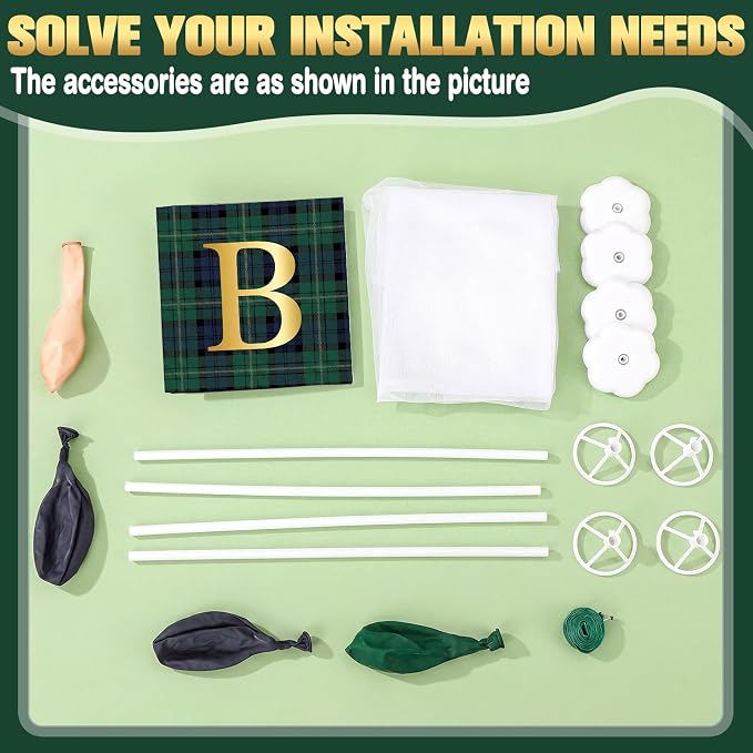 4 Set Green Blue Tartan Plaids Baby Shower Decoration Tartan Table Centerpieces - Image 7